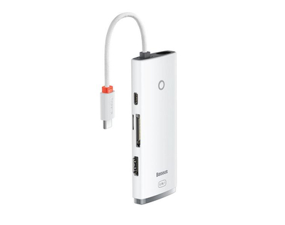 Hub USB C Baseus Lite Series WKQX050102, 6 në 1, HDMI 4K, gri