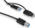 Kabllo USB ICY BOX IB-CB032, USB-A me USB-B me adaptor USB-C, 1 m, USB 3.2 Gen 1, e zezë