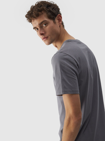 Bluzë sportive 4F T-shirt, për burra, pambuk, gri