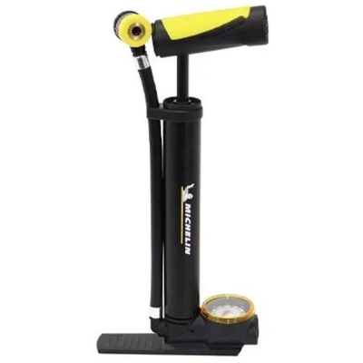 Pompe biçiklete Michelin Mini, alumini, me matës presioni, blu