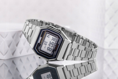 Ora dore Skmei 1415SI, digjitale, çelik inox, argjendtë
