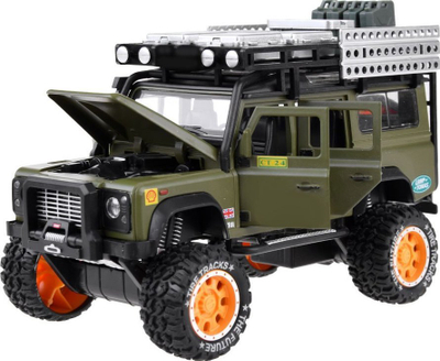 Makine lodër off-road ZA4795, metalike me mekanizem pull-back, drita LED dhe zhurma, shkalla 1:24, jeshile