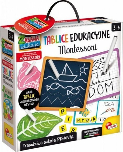 Set didaktik Lisciani Montessori Educational Boards, tabela edukative, mosha 3-6 vjeç, shumëngjyrësh
