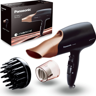 Фен за коса Panasonic EH-NA65, 2000W, 3 брзини, црн со златна боја