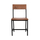 Karrige ngrënie HM8179.11, dru acacia masiv, metal, natyrale e zezë