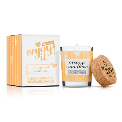 Qiri Magnetifico Power Of Pheromones Enjoy it! Orange Cinnamon Massage Candle, 70 ml