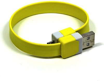 Kabllo USB USB-A - microUSB 0.25 m, e verdhë