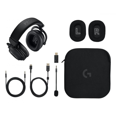 Слушалки за гејминг Logitech G Pro X2 Lightspeed, безжични, со микрофон, црни
