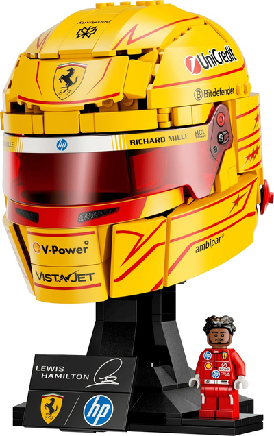 Set LEGO Editions 43022 Kask Lewis Hamilton Scuderia Ferrari HP, 884 pjesë, Modena e verdhë