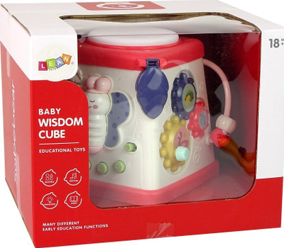 Kub edukativ LEAN Toys 15142, me melodi edhe drita, shumëngjyrësh