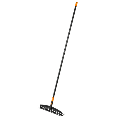 Grabujë universale Fiskars, për kopësht, zezë/ portokalli