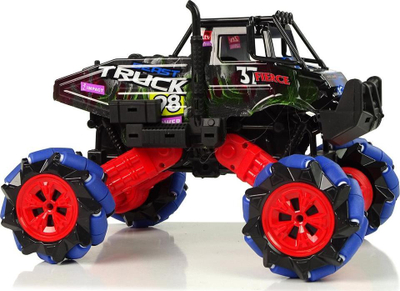 Возило со далечински управувач Leantoys Off-Road Drift, размер 1:16, вртење 360°, сино и црно