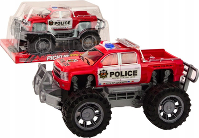 Makine policie lodër Lean Toys Pickup, me drive, e kuqe