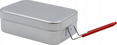Сад за кампување Trangia Mess Tin Large, алуминиум, црвена рачка