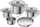 Set tenxheresh Zwilling Quadro, 8 pjesë, çelik inox, për soba me induksion, ngjyrë argjendtë
