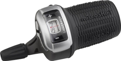 Shifter biçiklete Microshift Twist Shifter, 9 shpejtësi, kompatibil me Shimano, i djathtë