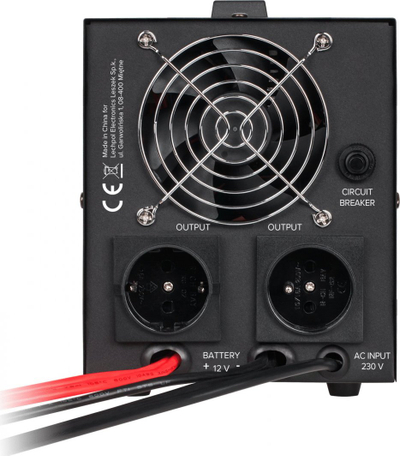 Inverter për rrymë emergjence Rebel POWER-800, 800VA 500W, 230V, i zi