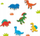 Set prerësa plasteline SES Creative Dinos, 7 forma, shumëngjyrëshe