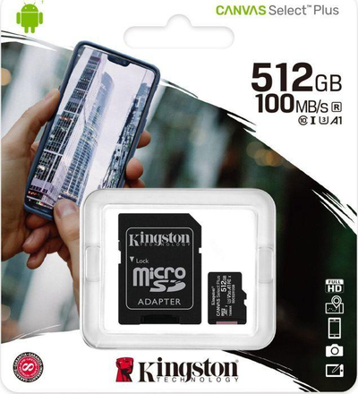 Kartë MicroSDXC Canvas Select Plus + adapter 512GB (SDCS2/512GB)