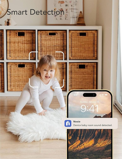 Set kamerë monitorimi Nooie Baby Cam, Full HD, i bardhë