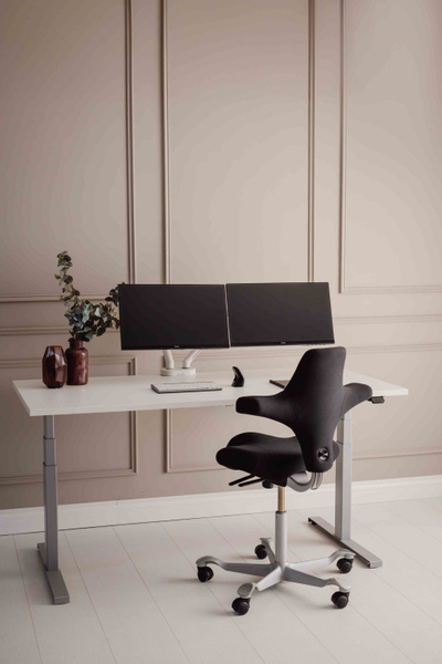 Krah monitori BakkerElkhuizen BE Flexible Dual, për 2 ekrane 35\", i bardhë