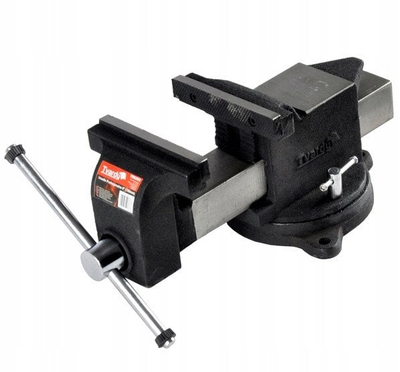 Visë profesionale rrotulluese HARD 8" 200mm, çelik, bazë 360°, blu