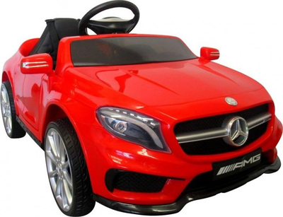 Makinë elektrike për kalamaj Mercedes GLA45, 12V, karrige e butë, e kuqe