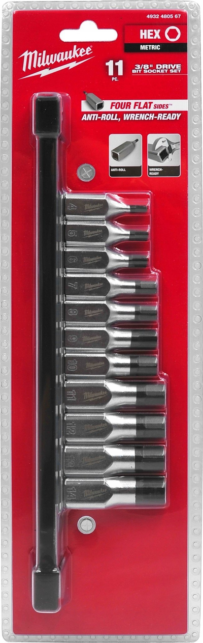 Set çelësash goditës Hikoki, 11 copë, 3/8", profil gjashtëkëndor