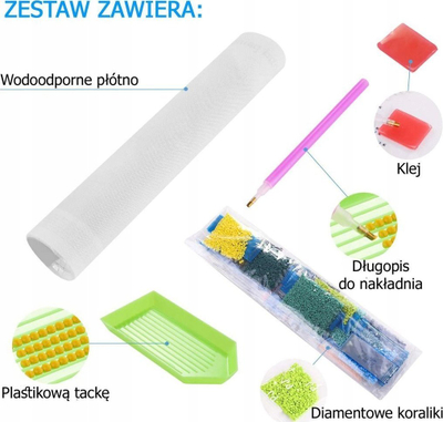 Set pikture me diamant Blue Tiger, 5D, tablo me tigër të vogël blu