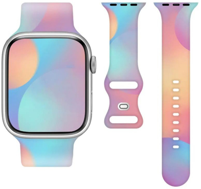 Rrip silikoni për smartwatch, 22mm, i rregullueshëm, rainbow