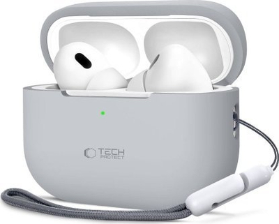 Mbulesë silikoni Tech‑Protect për Apple AirPods Pro 1 2, gri Crayon