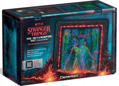 Puzzle Clementoni Stranger Things Metamorphic Art, 520 copë, me dritë LED, shumëngjyrëshe