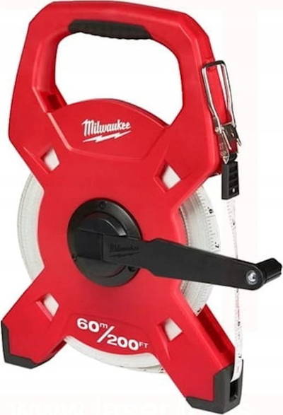 Metër fibër-xhami Milwaukee Open Reel, 60 m, kasë plastike, e kuqe