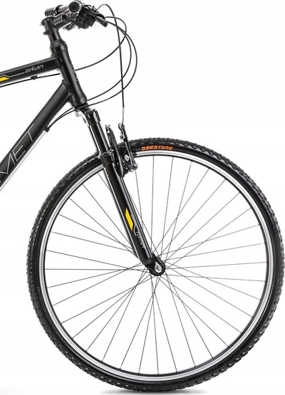 Biçikletë cross Romet Orkan M, 28", kornizë 19", grafit me të kuqe