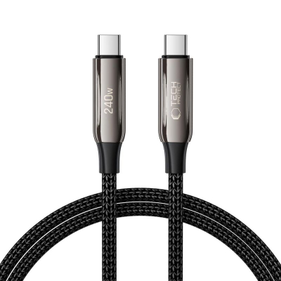 Kabllo USB-C Tech-Protect UB10T Ultraboost, PD 240W, 1m, e zezë