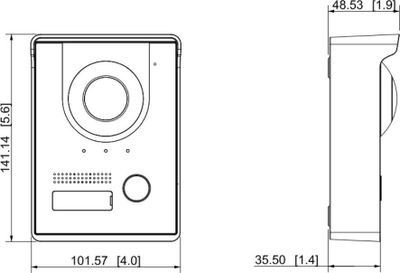 Mbajtëse sipërfaqësore Dahua VTM05R, për videointerfon VTO2202F, IP65, argjend