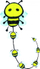 Fluturakë Brookite Honey Bee, 49 x 45 cm, najlon spinnaker, shumëngjyrëshe
