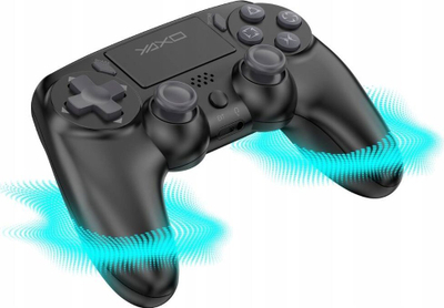 Gamepad Yaxo Viper Strike, pa tela, me dridhje, i zi