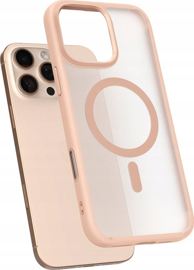 Kapak telefoni Spigen Ultra Hybrid T Mag për iPhone 16 Pro, MagSafe, rozë
