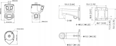 Set kamerash IP Dahua Rotan X Spans, 6MP, kamera 8MP edhe 4MP