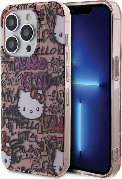 Kuti mbrojtëse Hello Kitty HKHCP14LHDGPTP, për iPhone 14 Pro 6.1", TPU, rozë
