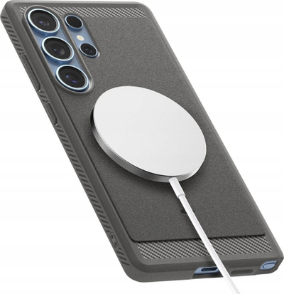 Kapak telefoni Spigen Rugged Armor MagSafe, Samsung Galaxy S25 Ultra, Marble Gray