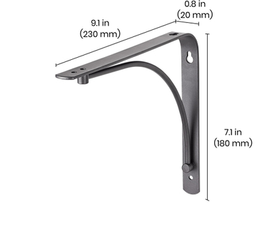 Konsolë rafti Design Arch, metalike, 230x180mm, bronzi