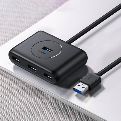 Hub USB Ugreen me 4 porta, USB 3.0, 1 m, i zi