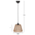 Llambë tavani Indoor Space HM7483.12, metal dhe bambu, 20x15x75 cm, ngjyrë natyrale