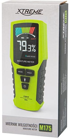 Matës lagështie për dru Xtreme M175, ekran LCD, matje e shpejtë, gri