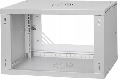 Kabinet mur për rrjet LEXI Net LX19 6U, 19", 520mm, 450mm, derë xhami, gri