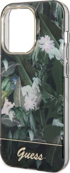 Futrollë Guess Jungle Collection GUHCP14XHGJGHA për iPhone 14 Pro Max, plastike e fortë, 6.7", e gjelbër