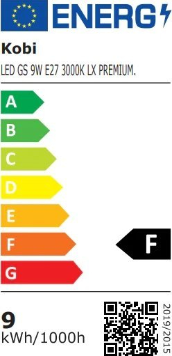 Llamp LED Kobi Premium KAGSE279WNBP, 9W E27, 4000K, e bardhë