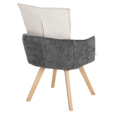 Kolltuk ngrënieje Rex 53x60x93Hcm (HM9847.04), bezhë/ gri